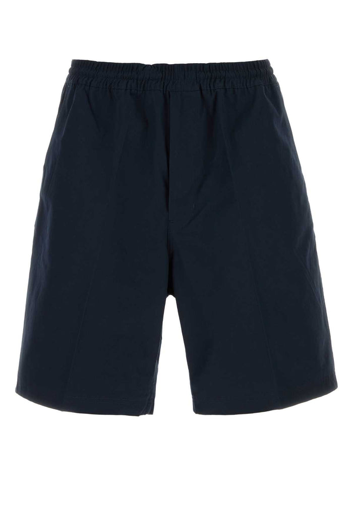 Prada Dark Blue Poplin Bermuda Shorts