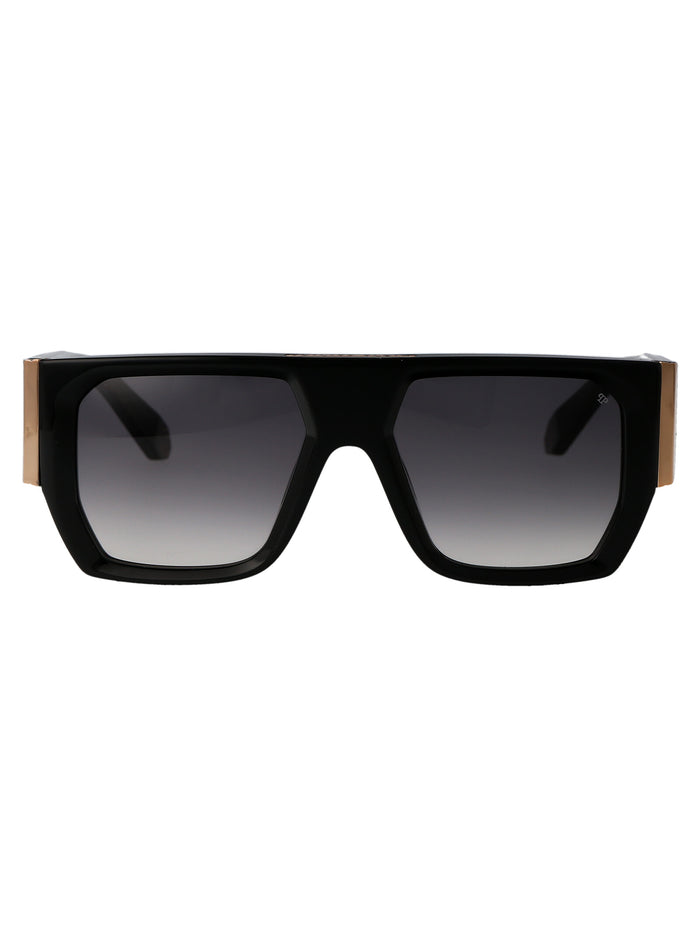 Philipp Plein Black Acetate Sunglasses