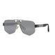 Philipp Plein Silver Acetate+Metal Sunglasses