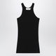 Sportmax Ribbed Cotton And Silk Halterneck Tank Top In Black