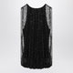 Max Mara Sportmax Black Mesh Top With Crystals