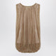 Sportmax Camel Mesh Top With Crystals