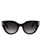 Roberto Cavalli Nero Con Aste Bianche Acetate Sunglasses