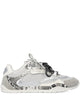 Pinko Mesh And Leather Sneakers With Python Print