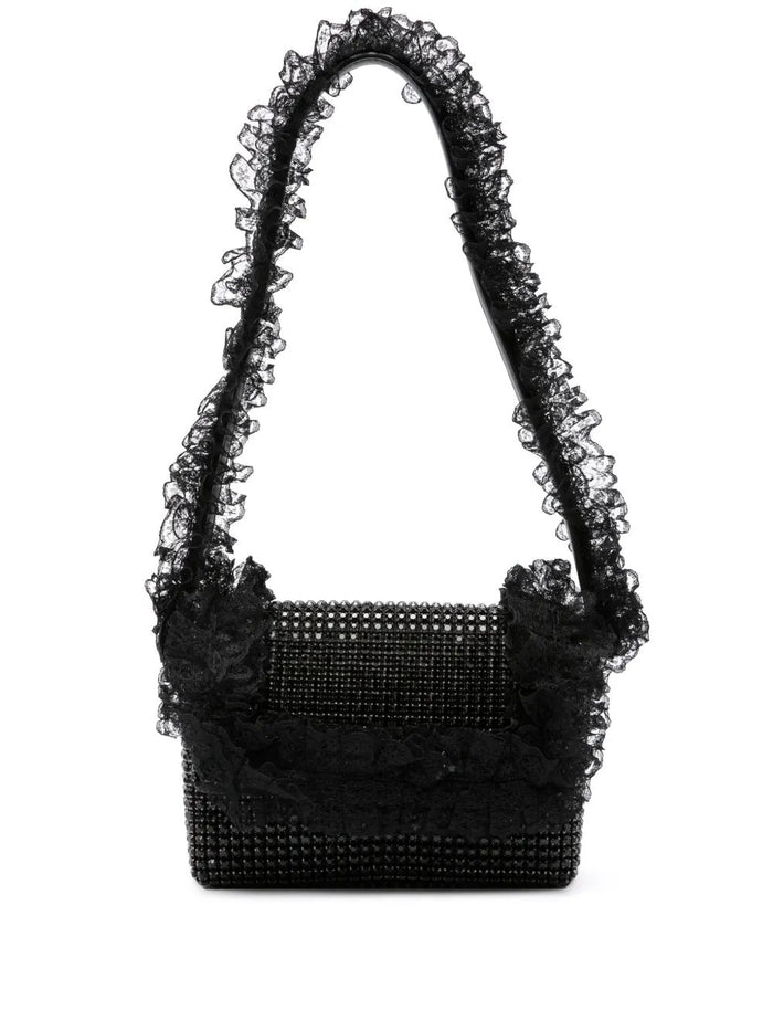 Self-Portrait Crystal Lace Detail Bag