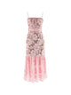 Self-Portrait Pink Crochet Lace Midi Dress