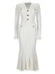 Self-Portrait White Viscose Polyamide Elastane Polyester Dress