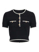 Self-Portrait Pointelle Knit Top