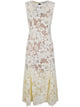 Self-Portrait Yellow Crochet Lace Midi Dress