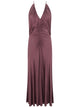Self-Portrait Brown Jersey Drape Midi Dress