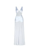 Self-Portrait Light Blue Viscose Maxi Dress