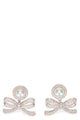 Self-Portrait Earrings With Bow And Pearl