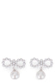 Self-Portrait Earrings With Bow And Pearl