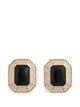 Self-Portrait Black Crystal Encrusted Earrings