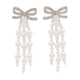 Self-Portrait Bow Pearl Waterfall Earrings - - Synthetic - Ivory