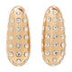 Self-Portrait Crystal Bar Earrings - - Metal - Gold