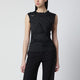 Durazzi Milano Black Mélange Tank Top With Braided Details