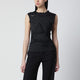 Durazzi Milano Black Mélange Tank Top With Braided Details