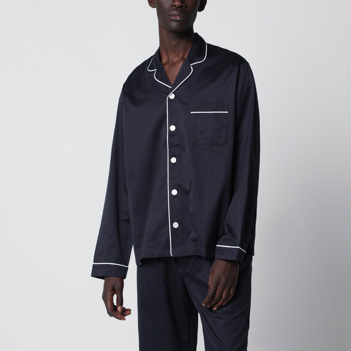 Tekla Blue Pajama Shirt