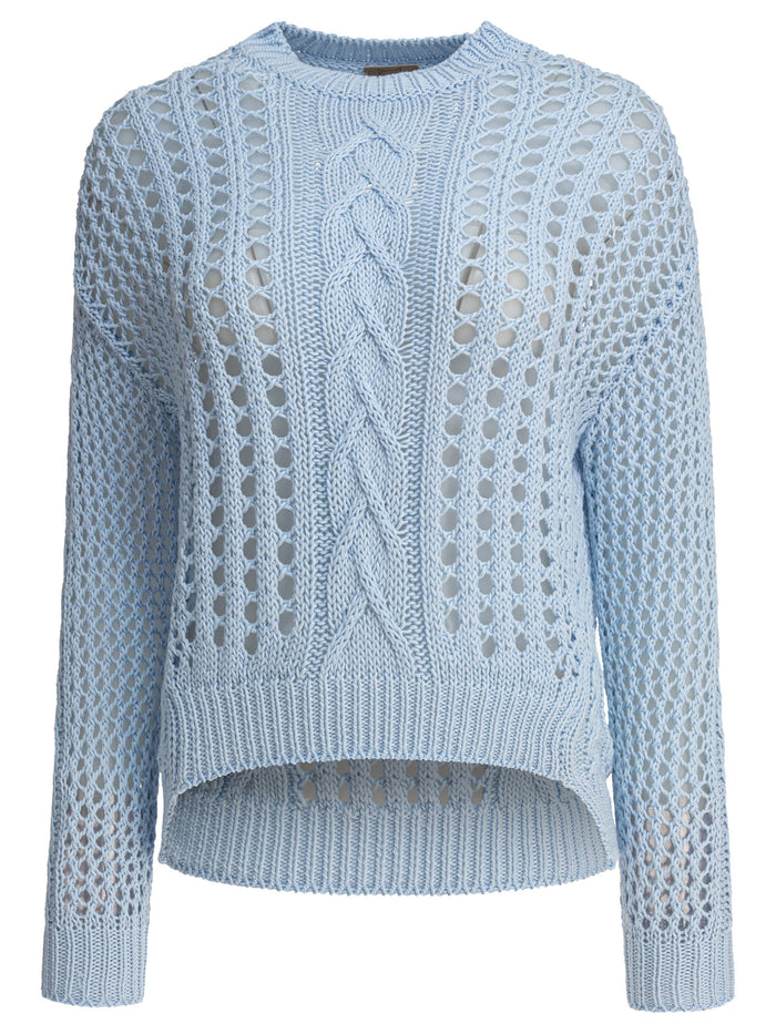 Rakki Cotton Light Blue Knitwear