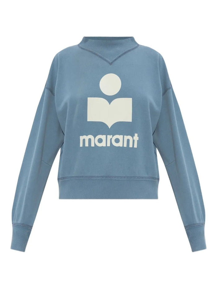 Isabel Marant Slate Blue Ecru Cotton Jersey