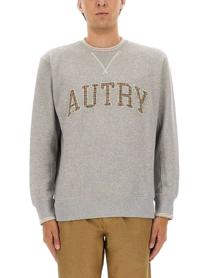 Autry Grey Cotton Sweatshirt