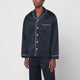 Tekla Blue/White Pyjama Shirt