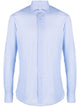 Traiano Rossini Radical Plain Blue Polyamide Polyester Shirt