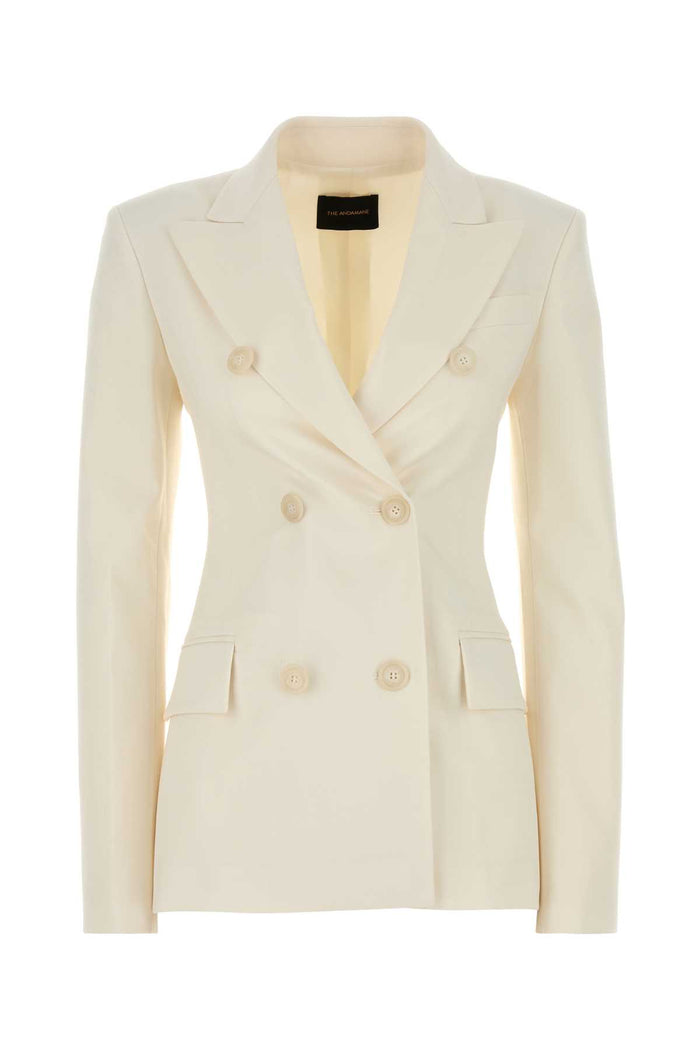 The Andamane Ivory Stretch Gabardine Blazer