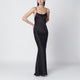 The Andamane Black Ninfea Dress With Back Draping