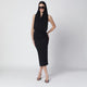 The Andamane Black Annie Hooded Midi Dress