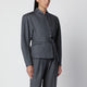 The Andamane Coordinated Belt Jacket In Grey Mélange