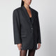The Andamane Margaux Grey And Black Textured Jacket