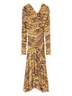 Ganni Brown Viscose Blend Dress