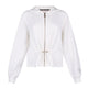 Liu Jo White Wool Drawstring Hood Sweater