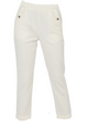Liu Jo White Wool Cuffed Hem Trousers