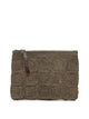 Ibeliev Brown Raffia Leather Clutch