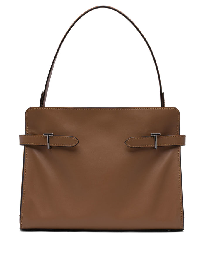 Le Tanneur Brown Calf Leather Shoulder Bag