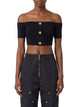 Elisabetta Franchi Cropped Tricot Top