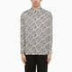 Pt Torino White Viscose Striped Shirt