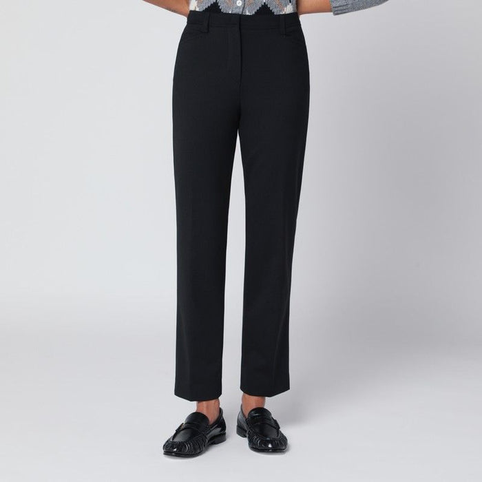 The Latest Black Wool-Blend Trousers