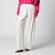Thelatest Cream Cotton Palazzo Trousers