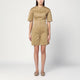 Thelatest Camel-Coloured Short Jumpsuit In Cotton