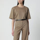 The Latest Shortsleeve Cognac Cotton Top