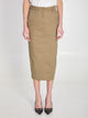 The Latest Cognac Cotton Pencil Skirt