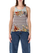 Jean Paul Gaultier Jean Paul Gaultier Marinière Grape Rib Tank Top