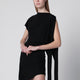 Francesco Murano Black Asymmetric Viscose Top