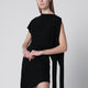 Francesco Murano Black Asymmetric Viscose Top