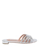 Aquazzura Silver Tequila Flat Sandals