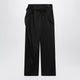 Jw Anderson Trousers With Turned-Up Waist In Black Wool